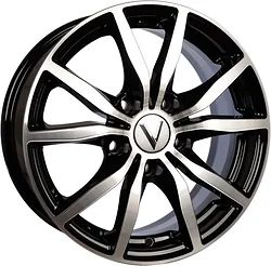 Колесный диск Вектор K57 6.5x15/5x100 D67.1 ET38 Черный с алмазной проточкой