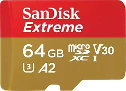 Карта памяти SanDisk Extreme SDSQXAH-064G-GN6MA microSDXC 64GB