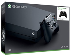 Microsoft Xbox One X 1 ТБ с двумя геймпадами