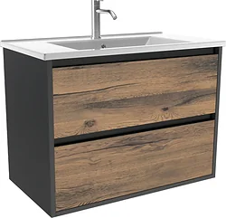 Тумба под умывальник ЗОВ  Парма 80 P80LAN0MAMC1B-OL80 (антрацит/аттик)