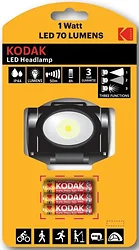 Фонарь Kodak LED Нeadlamp 1W/70lm +3AAA 30413863
