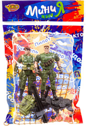 Yako Toys Мини МаниЯ Военный с 2 солдатиками и собакой К93735 Yako Toys Мини МаниЯ Военный с 2 солдатиками и собакой К93735