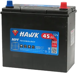 Автомобильный аккумулятор Hawk Asia 45 JR+ (45Ah)