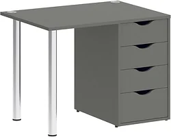 Стол для работы Riva Home Office VR.SP-3-98.4 Silver (металлик)