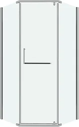 Душевой уголок Grossman Pragma 100x100x195 302.K33.03.1010.10.00 (хром/прозрачное стекло)