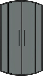 Душевой уголок Grossman Cosmo 90x90x195 301.K33.02.9090.21.10 (черный матовый/тонированное стекло)