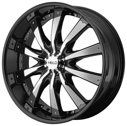 Helo HE875 10x28/6x139.7 D106.25 ET15 Gloss Black With Removable Chrome Accents