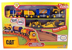Caterpillar Стартовый набор ''Поезд со строительной техникой '' 80408