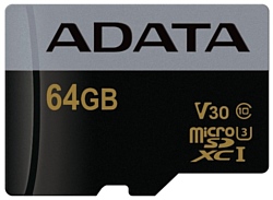 ADATA Premier Pro microSDXC UHS-I U3 V30 Class 10 (R95/W90) 64GB