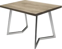 Кухонный стол Buro7 Уиллис 120 (классика, дуб беленый/серебро)