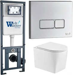 Унитаз WeltWasser Marberg 410 + Nesenbach 004 GL-WT + Mar 410 SE