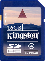 Kingston SDHC 16 Гб Class 4 (SD4/16GB)