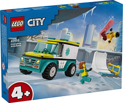 LEGO City 60403 Скорая помощь и сноубордист