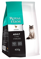 Royal Farm (2 кг) Сухой корм для кошек Adult Sterilized Chicken