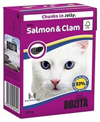 Bozita Feline chunks in jelly with Salmon & Clam (0.37 кг) 1 шт.