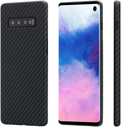 Pitaka MagEZ для Samsung Galaxy S10 (twill, черный/серый)