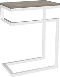 Приставной столик TMB Loft Хидсон 2 Дуб 500x300 (графит/белый)