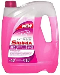 Антифриз Sibiria G-12 -40 красный 10л