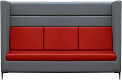 Brioli Дирк трехместный (экокожа, L21-L19 (серый, красные вставки)