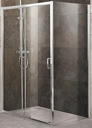 Душевой уголок BelBagno UNIQUE-AH-1-100/115-80-C-Cr (прозрачное стекло)