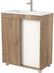 Тумба под умывальник Дабер 013 70 Т13.7.0.21 (дуб галифакс/белый)