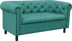 Прямой диван Brioli Винчестер двухместный (J16/азур) Прямой диван Brioli Винчестер двухместный (J16/азур)