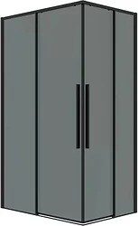 Душевая дверь Grossman Galaxy 120x195 1/2.K33.01.12.21.10 (черный матовый/тонированное стекло)