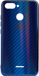 Чехол для телефона EXPERTS Aurora Glass для Xiaomi Redmi 6 с LOGO (синий)