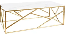 Журнальный столик Signal Escada A II (эффект белого мрамора/золотой)