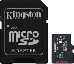 Kingston Industrial microSDXC SDCIT2/64GB 64GB (с адаптером)