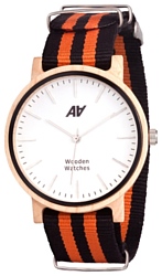AA Wooden Watches Casual Maple (Nato Orange-Black)