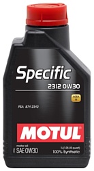 Моторное масло Motul Specific 2312 0W-30 1л