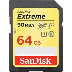 Sandisk Extreme V30 SDXC 64GB (SDSDXVE-064G-GNCIN)