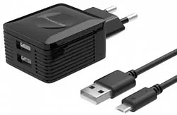 Зарядное устройство Atomic U500 microUSB (черный)