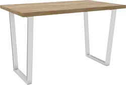 Кухонный стол Hype Mebel Трапеция 110x70 (белый/дуб галифакс олово)