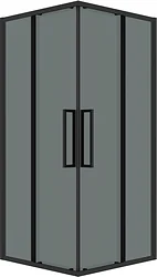 Душевой уголок Grossman Cosmo 90x90x195 300.K33.02.9090.21.10 (черный матовый/тонированное стекло)