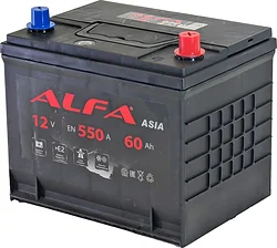 Автомобильный аккумулятор ALFA Asia JR+ универсальный борт (60Ah)