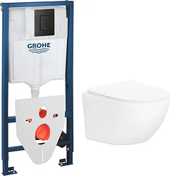 Унитаз Lauter Sulzdorf + GROHE Solido 38811KF0 + панель GROHE 37131000 (белый с микролифтом) Унитаз Lauter Sulzdorf + GROHE Solido 38811KF0 + панель GROHE 37131000 (белый с микролифтом)