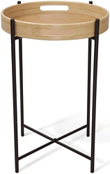 Журнальный столик Sheffilton SHT-CT30 Сж-119 (черный муар/прозрачный лак)