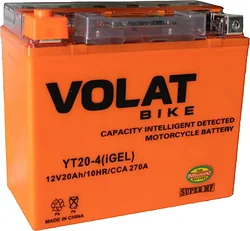 Аккумулятор для мотоцикла VOLAT YT20-4(iGEL) L+ (20Ah)