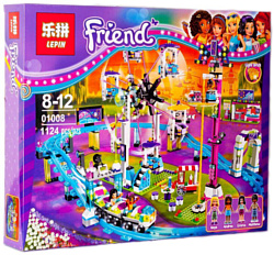 Lepin Friends 01008 Американские горки в парке развлечений аналог Lego 41130
