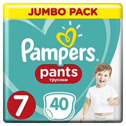 Pampers Pants 7 (17+ кг), 40 шт