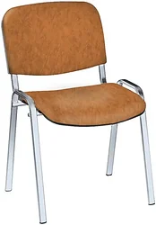 Стул Helmi Изо HL-F01 330631 (хром/кожзам песочный) Стул Helmi Изо HL-F01 330631 (хром/кожзам песочный)