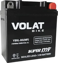Аккумулятор для мотоцикла VOLAT YB5L-BS(MF) R+ (5Ah)