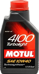 Моторное масло Motul 4100 Turbolight 10W40 1л