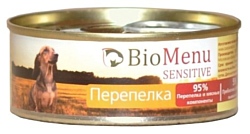 BioMenu (0.1 кг) 1 шт. Sensitive консервы для собак с перепелкой