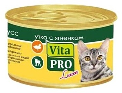 Vita PRO (0.085 кг) 1 шт. Мяcной мусс Luxe для кошек, утка с ягненком