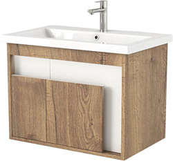 Тумба под умывальник Дабер 016 60 Т16.6.0.21_light (с подсветкой, дуб галифакс/белый)