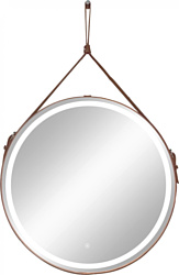 Зеркало Континент  Millenium Brown Led D 65 (натуральная кожа, коричневый)