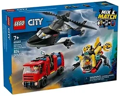 Конструктор LEGO City 60462 Ремикс вертолета, пожарной машины и подводной лодки
